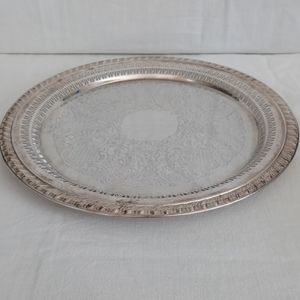 Antique Leonard Silver Ornate Platter.